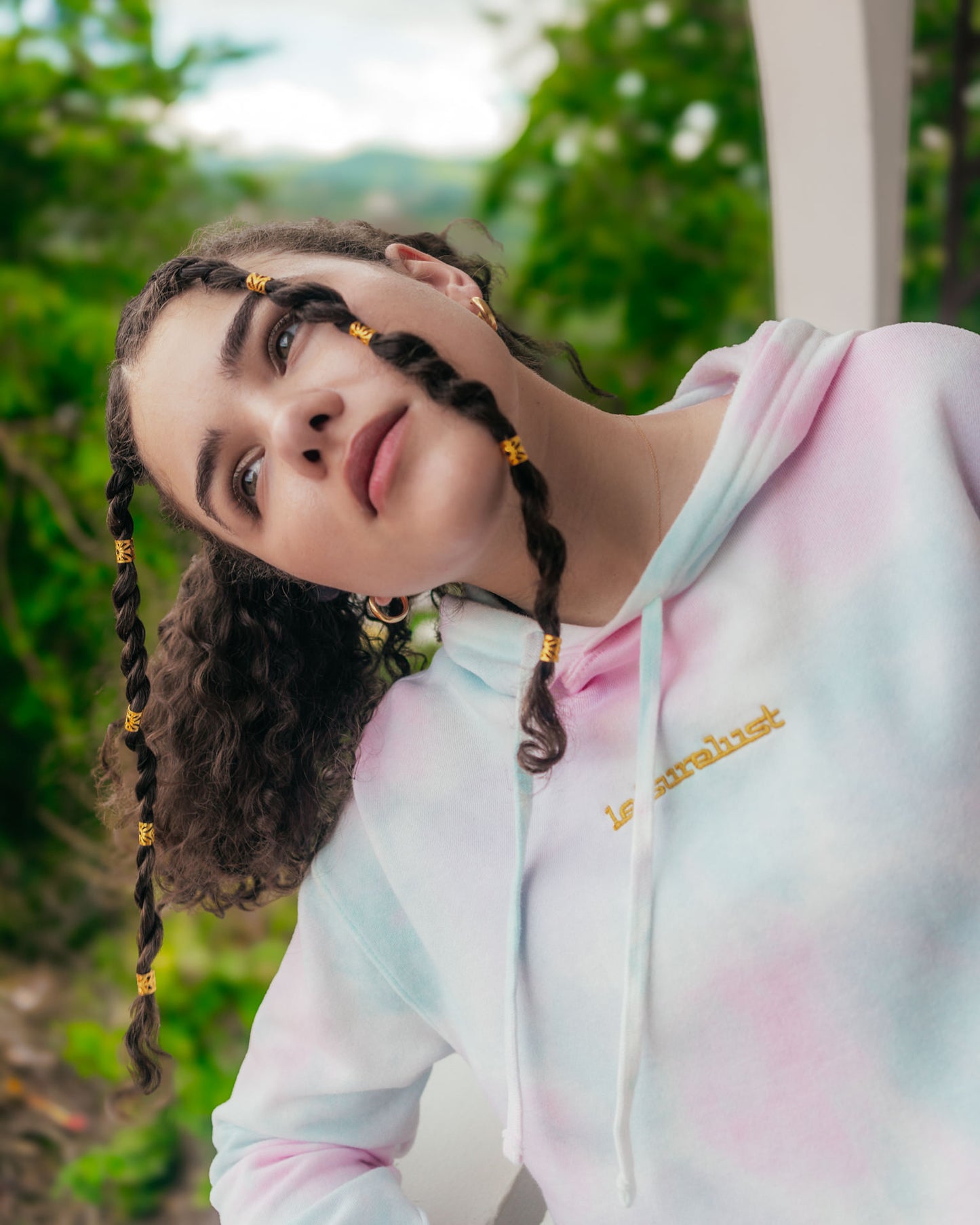 cloudburst crop hoodie